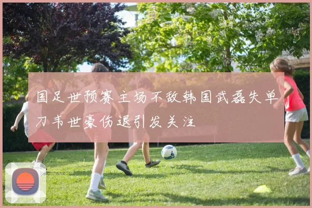 国足世预赛主场不敌韩国武磊失单刀韦世豪伤退引发关注